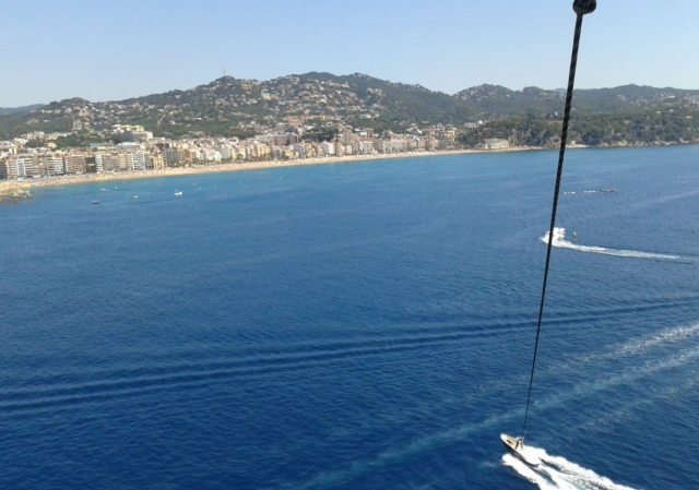  View from the parascending in flight 